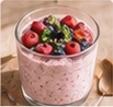 Overnight oats com frutas vermelhas